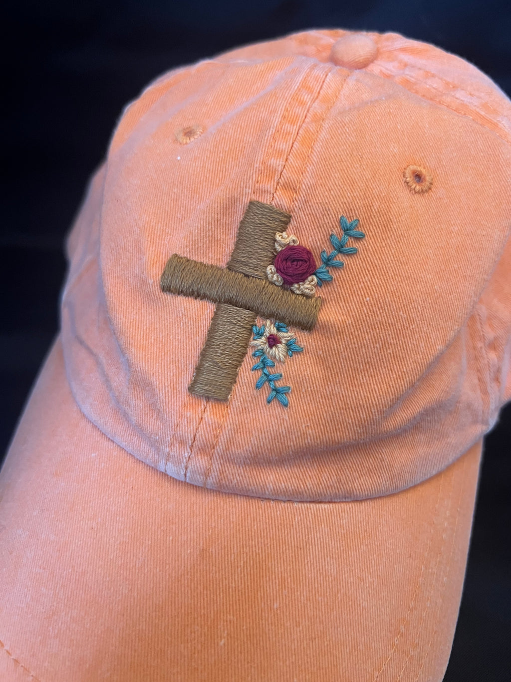 The Shepherd Stitch Hat - Orange Heather