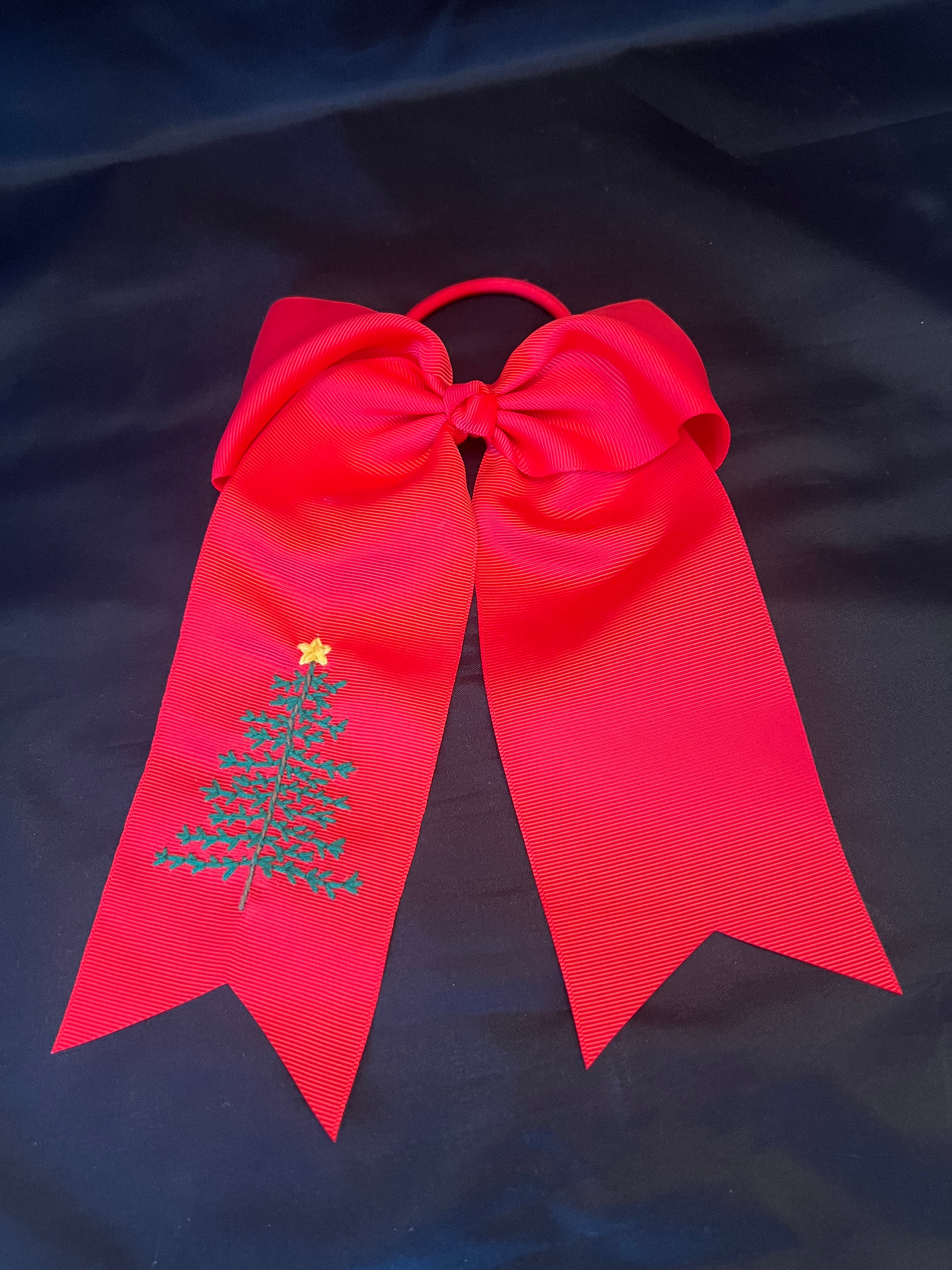 Stitched for the Christmas Season Hair Bow