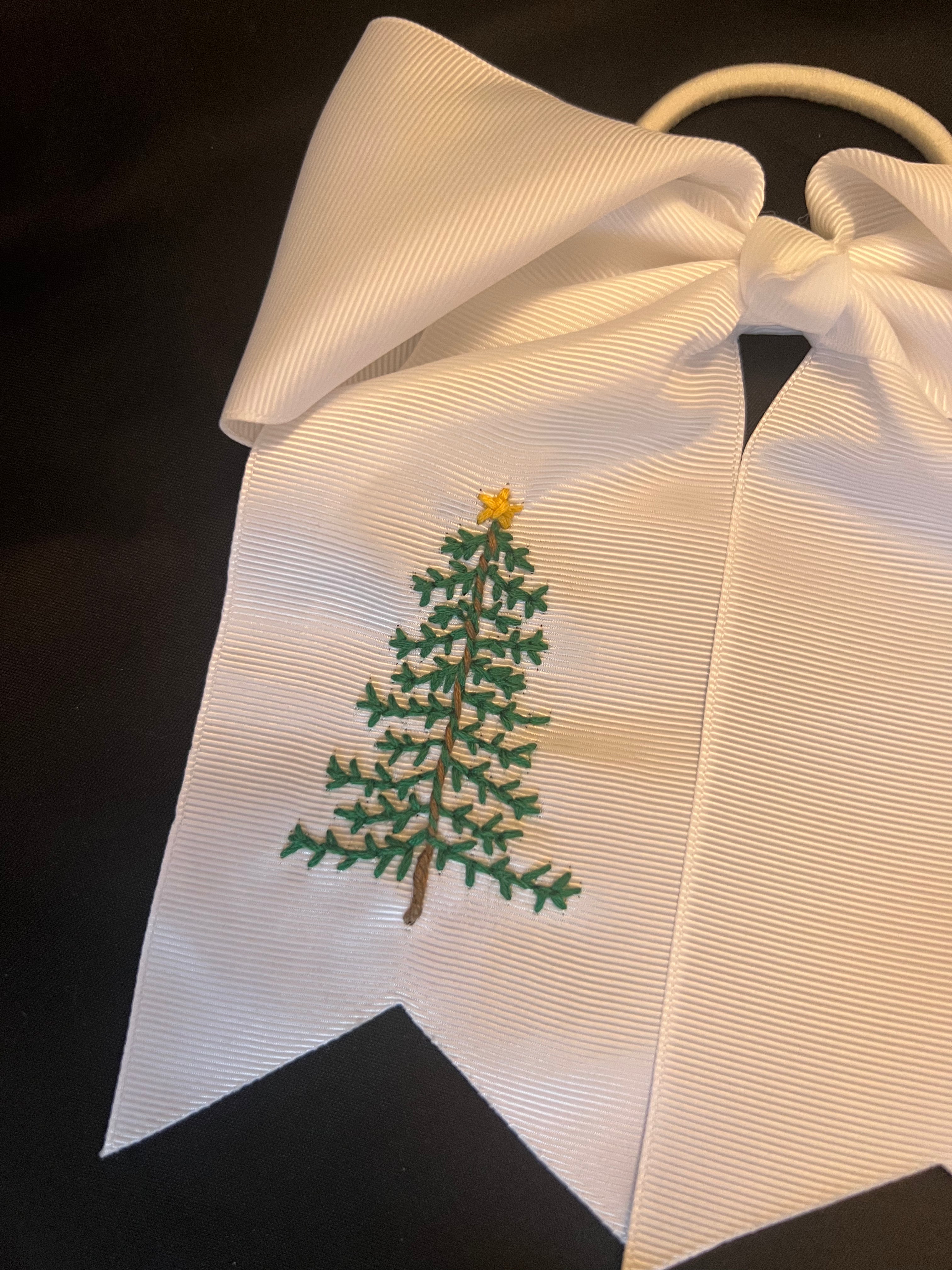 Stitched for the Christmas Season Hair Bow