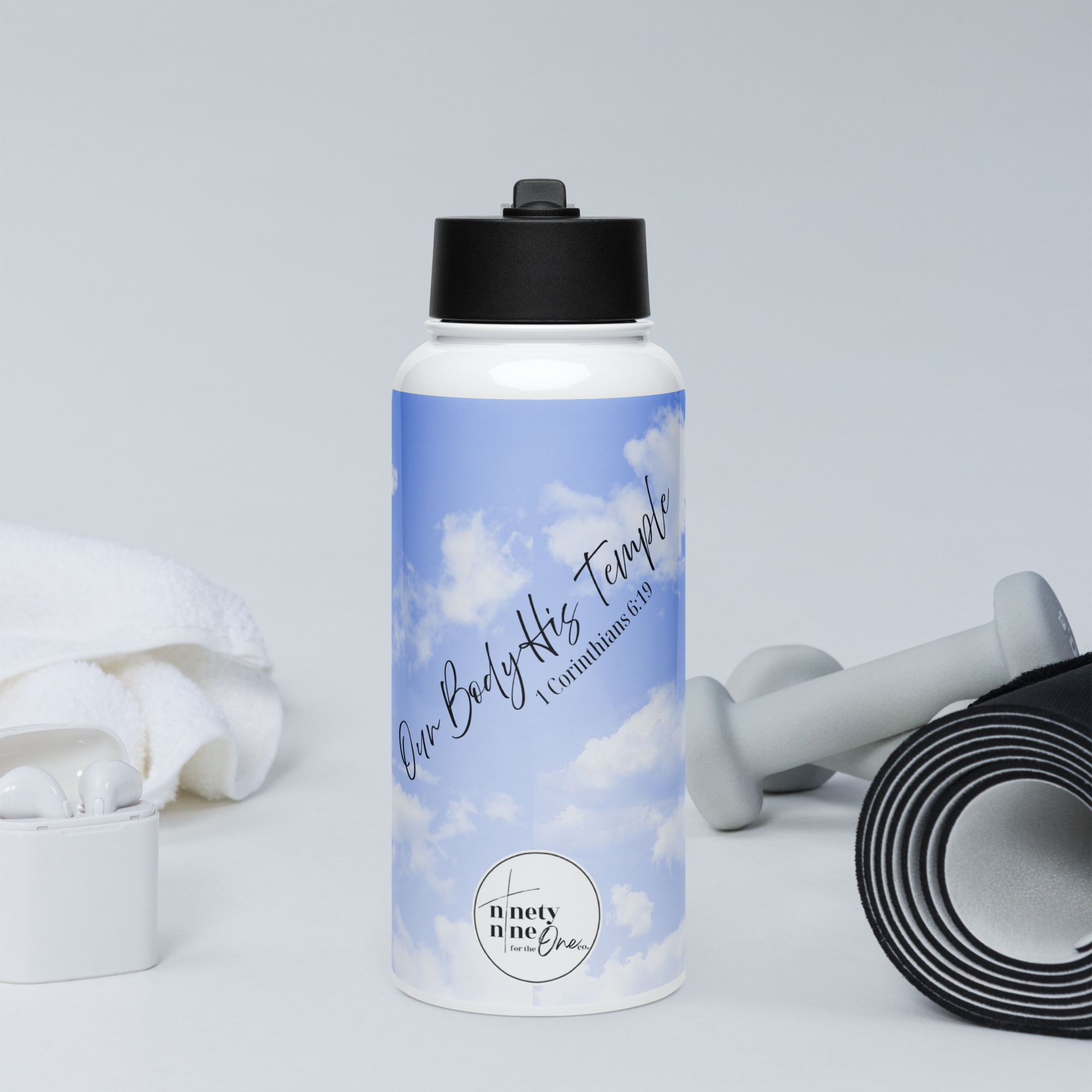 Our Body His Temple Water Bottle